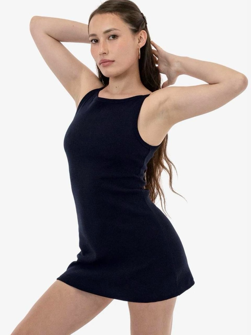 Los Angeles Apparel navy boatneck mini dress